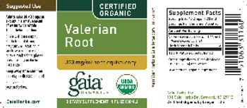 Gaia Organics Valerian Root - supplement