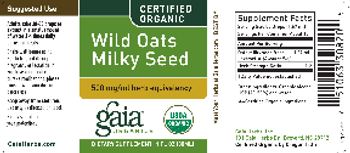 Gaia Organics Wild Oats Milky Seed - supplement
