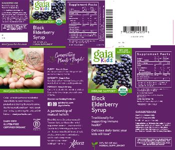 GaiaKids Black Elderberry Syrup - herbal supplement