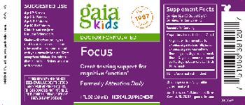 GaiaKids Focus - herbal supplement