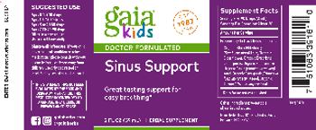 GaiaKids Sinus Support - herbal supplement