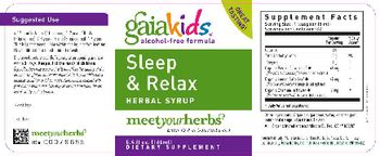 GaiaKids Sleep & Relax Herbal Syrup - supplement