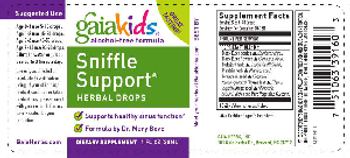 GaiaKids Sniffle Support Herbal Drops - supplement