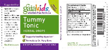 GaiaKids Tummy Tonic Herbal Drops - supplement