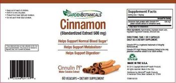 Garden Botanicals Cinnamon - supplement