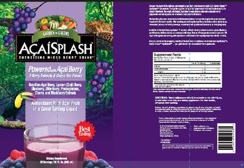 Garden Greens AcaiSplash Energizing Mixed Berry Drink - supplement