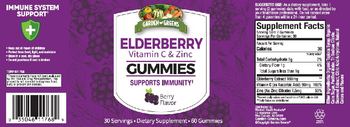 Garden Greens Elderberry Gummies Berry Flavor - supplement