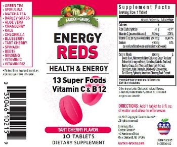 Garden Greens Energy Reds Tart Cherry Flavor - supplement
