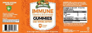 Garden Greens Immune Gummies Orange Flavor - supplement