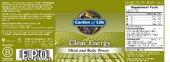 Garden Of Life Clear Energy - whole food supplement