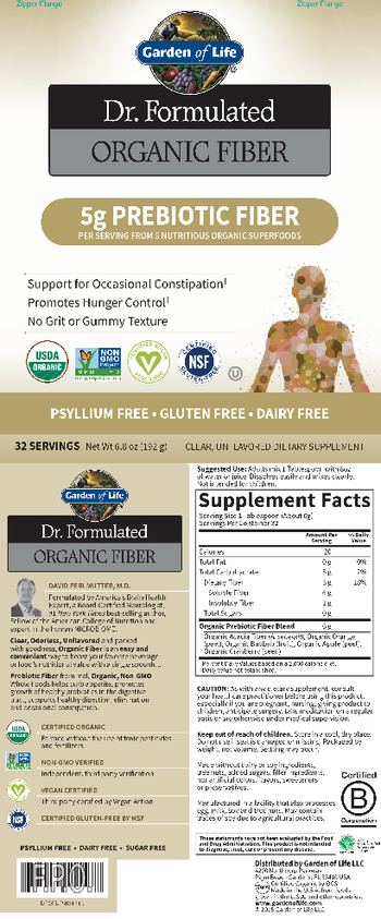 Garden Of Life Dr. Formulated Organic Fiber Unflavored - clear unflavored supplement