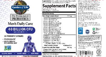 Garden Of Life Dr. Formulated Probiotics Men's Daily Care 40 Billion CFU Guaranteed - probiotic supplement