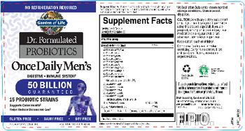 Garden Of Life Dr. Formulated Probiotics Once Daily Men's - raw probiotic supplement