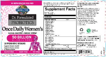 Garden Of Life Dr. Formulated Probiotics Once Daily Women's - raw probiotic supplement