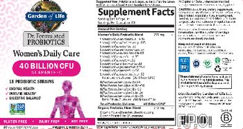 Garden Of Life Dr. Formulated Probiotics Women's Daily Care 40 Billion CFU Guaranteed - probiotic supplement