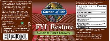 Garden Of Life FYI Restore - supplement