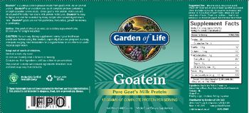Garden Of Life Goatein - whole food supplement