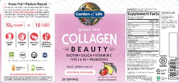 Garden Of Life Grass Fed Collagen Beauty Strawberry Lemonade - supplement