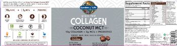 Garden Of Life Grass Fed Collagen Coconut MCT Chocolate - supplement