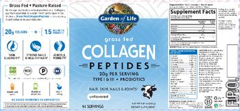 Garden Of Life Grass Fed Collagen Peptides Unflavored - supplement