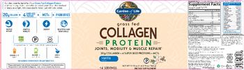 Garden Of Life Grass Fed Collagen Protein Vanilla Flavor - supplement