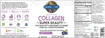Garden Of Life Grass Fed Collagen Super Beauty Blueberry Acai Flavor - supplement