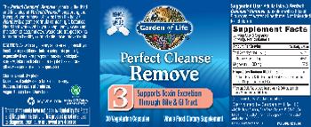 Garden Of Life Perfect Cleanse Remove - whole food supplement