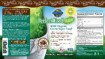 Garden Of Life Perfect Food RAW Raw Organic Green Super Food Chocolate Cacao - raw whole food supplement