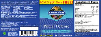 Garden Of Life Primal Defense HSO Probiotic Formula - whole food supplement
