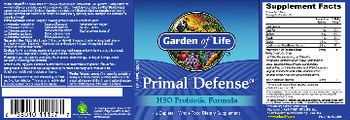Garden Of Life Primal Defense HSO Probiotic Formula - whole food supplement