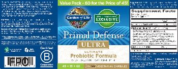 Garden Of Life Primal Defense Primal Defense Ultra - whole food supplement