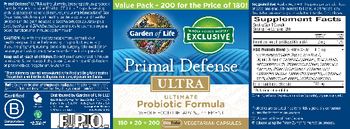 Garden Of Life Primal Defense Primal Defense Ultra - whole food supplement