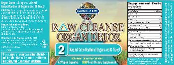 Garden Of Life Raw Cleanse Organ Detox - raw food supplement