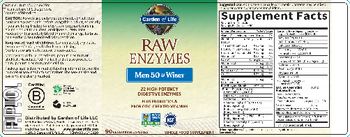 Garden Of Life RAW Enzymes Men 50 & Wiser - whole food supplement