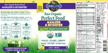Garden Of Life Raw Organic Perfect Food Alkalizer & Detoxifier Lemon - Ginger - whole food supplement