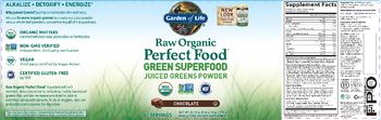 Garden Of Life Raw Organic Perfect Food Green Superfood Chocolate - whole food supplement