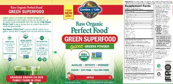 Garden Of Life Raw Organic Perfect Food Green Superfood Juiced Greens Powder Apple - whole food supplement