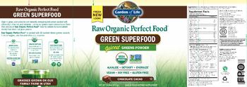Garden Of Life Raw Organic Perfect Food Green Superfood Juiced Greens Powder Chocolate Cacao - whole food supplement