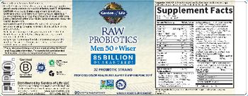 Garden Of Life Raw Probiotics Men 50 & Wiser - whole food supplement