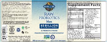 Garden Of Life Raw Probiotics Men - raw whole food supplement