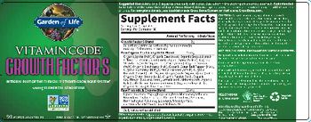 Garden Of Life Vitamin Code Growth Factor S - whole food supplement