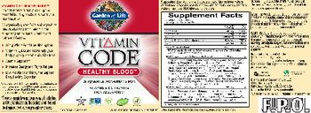 Garden Of Life Vitamin Code Healthy Blood - whole food supplement