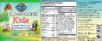 Garden Of Life Vitamin Code Kids Cherry Berry - whole food supplement