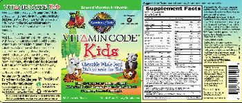 Garden Of Life Vitamin Code Kids Chewable Whole Food Multivitamin For Kids - whole food supplement