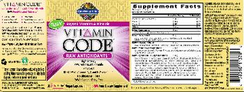 Garden Of Life Vitamin Code Raw Antioxidants - raw food supplement