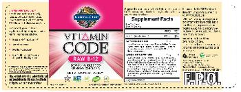 Garden Of Life Vitamin Code RAW B-12 - whole food supplement