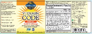 Garden Of Life Vitamin Code Raw D3 2,000 IU (50 mcg) - supplement
