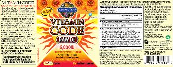 Garden Of Life Vitamin Code RAW D3 5,000 IU - raw food supplement