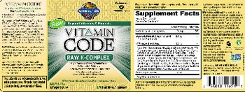 Garden Of Life Vitamin Code RAW K-Complex - raw food supplement