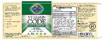 Garden Of Life Vitamin Code Raw K-Complex - whole food supplement
